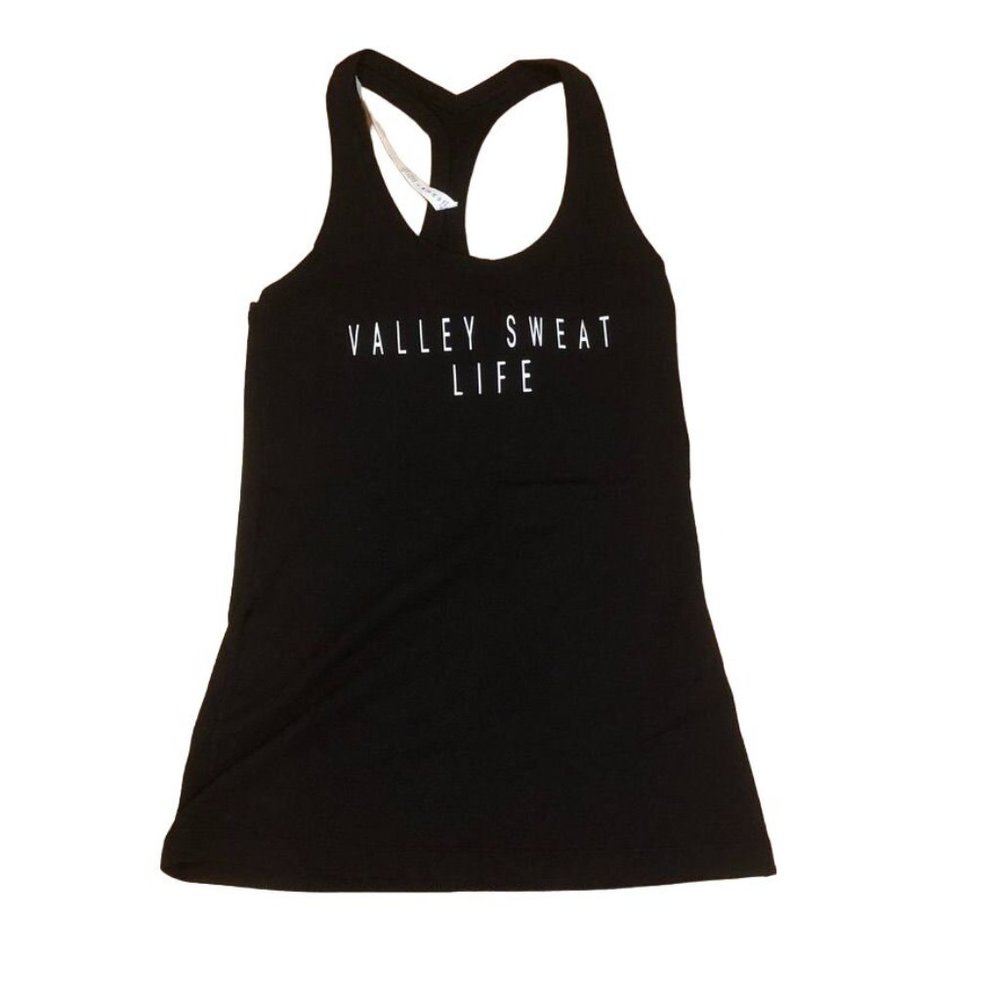 Lululemon Valley Sweat Life Racerback Tank Top Black Size 6 Womens